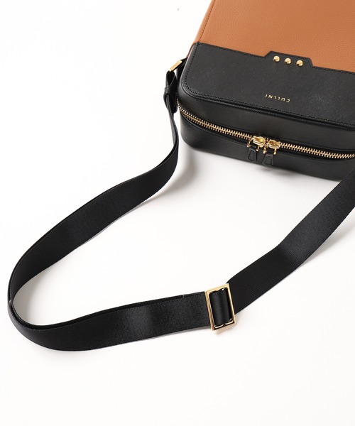 最終お値下げ！クルニ　レザーショルダーバッグ CULLNI ショルダーバッグ Square leather shoulder bag メンズ