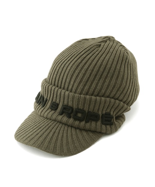 JUN&ROPE' ニット帽 ニットキャップ ツバ付きニットキャップ