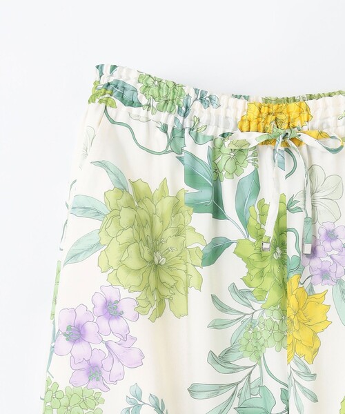 GRACE CONTINENTAL パンツ フラワープリントワークパンツ