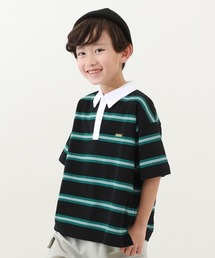 【美品】ケボズ keboz ラガーシャツ ビックシルエット　ボーダー　L ビッグシルエットボーダーレイヤードTシャツ トップス REGIEVO