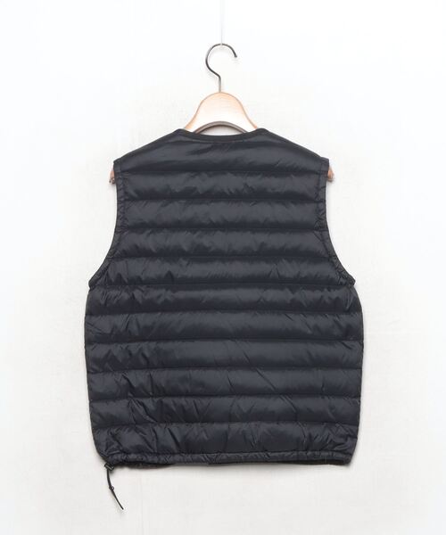 美品☆DANTON ブラック ダウンベスト36 DANTON フード付き ブラック ダウンベスト