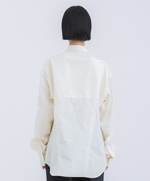 シャツ ブラウス レディース 「JOHN LAWRENCE SULLIVAN/ジョンローレンスサリバン」GROSGRAIN LACE-UP SHIRT｜zozo｜08