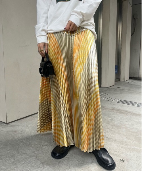 ameri vintage プリーツスカート Ameri（アメリ） スカート GLITTER STRIPE PLEAT SKIRT : ZOZOTOWN
