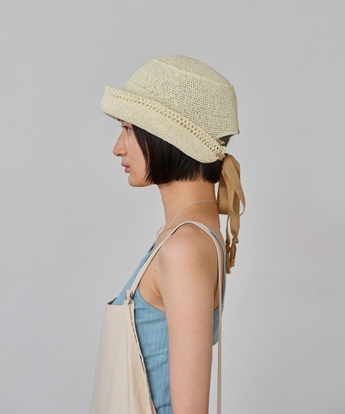 override 帽子 ハット OVERRIDE PAPER CROCHET BONNET