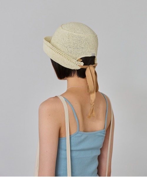 override 帽子 ハット OVERRIDE PAPER CROCHET BONNET