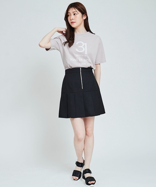 31 Sons de mode スカート ツイードミニプリーツスカート