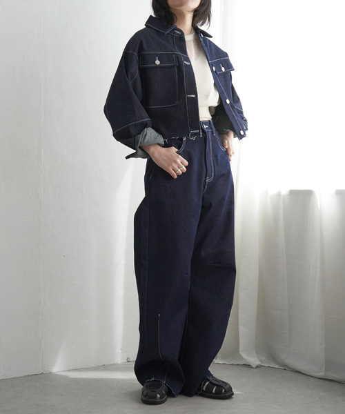 VENCE EXCHANGE ミリタリージャケット モッズコート リジットデニム