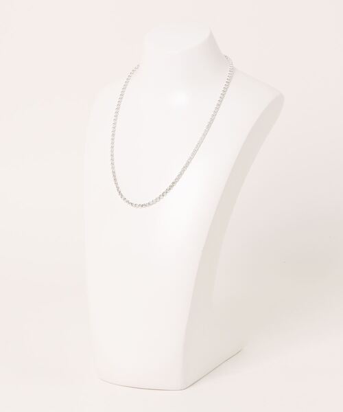 アレルギー対応 ネックレス シルバー925ロールチェーン アクセサリー 小豆 50cm 60cm シンプルネックレス メンズ レディースの画像