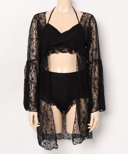 Lace Ladies（レースレディース） 水着 「3点セット」トッパー付き 総