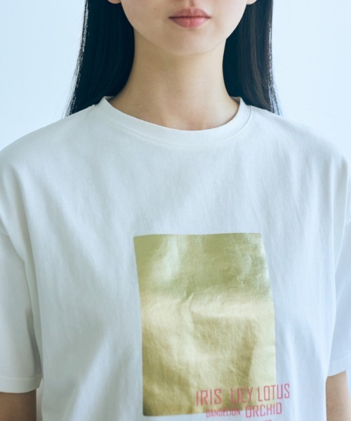 slattgir tシャツ 高身長 綿100％箔プリントオーバーサイズT