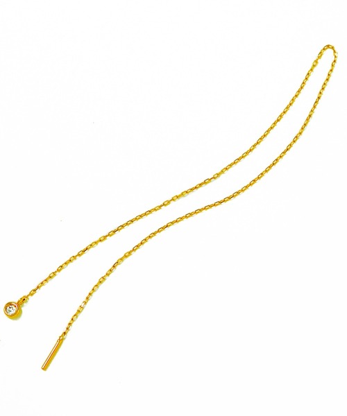 les bonbon（ルボンボン） ピアス diamond long chain pierce(single
