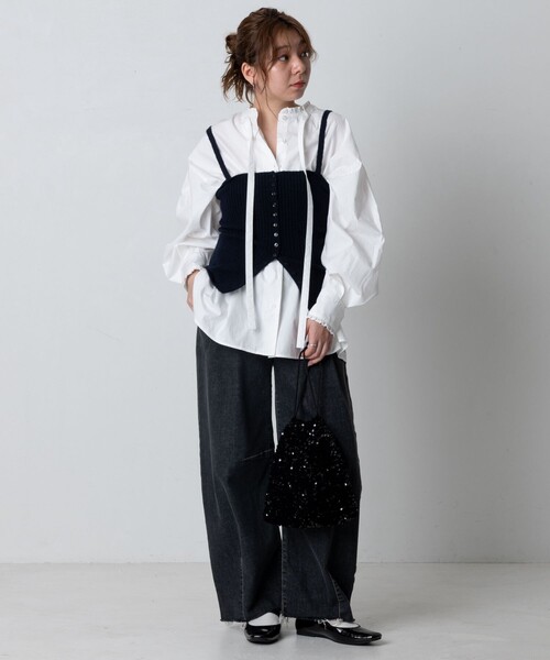 ゆの様 moussy FRONT BUTTON ニットキャミ moussy｜FRONT BUTTON ニットキャミ | Rakuten Fashion(楽天