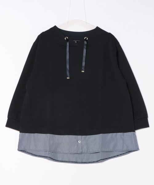 BELLUNA PLUS チュニック ワイドネックデザインシャツ切替