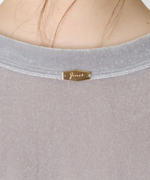 Jines tシャツ シアートリコット ベロアルーズトップス