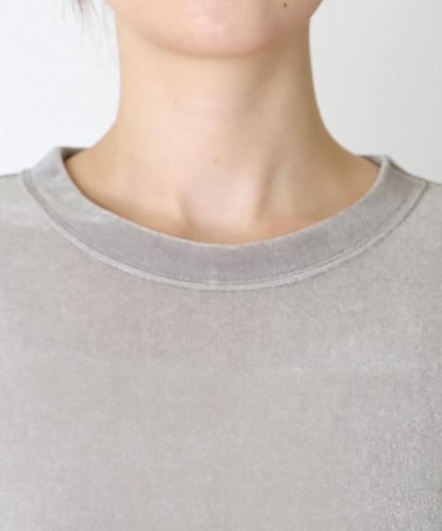tシャツ シアートリコット ベロアルーズトップス レディース Jines tシャツ シアートリコット ベロアルーズトップス