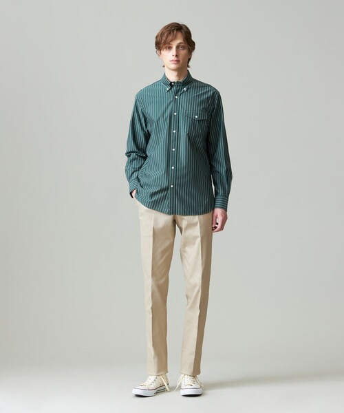 KANEMASA ＋81 グリーンストライプ ニットシャツ 3 KANEMASA ＋81 グリーンストライプ ニットシャツ 3 KANEMASA ＋81