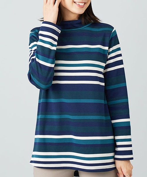 BELLUNA PLUS（ベルーナプラス） tシャツ ふわふわ裏ファーハイネック