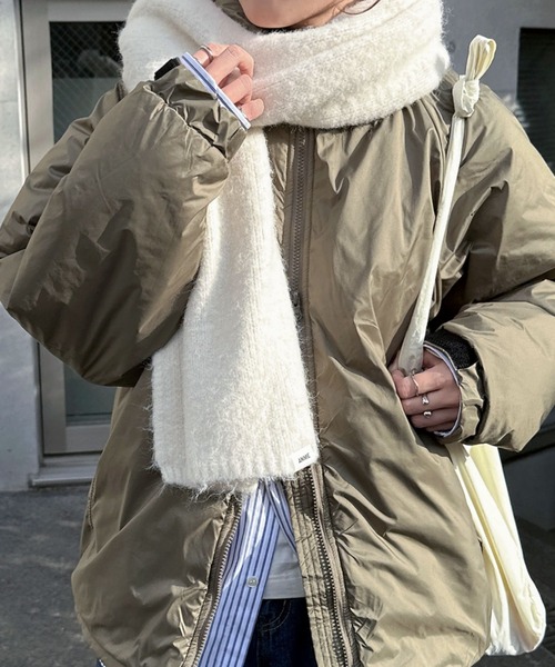 ANME マフラー ストール 「新色追加」ウール混モヘアライクロング