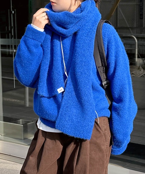 ANME マフラー ストール 「新色追加」ウール混モヘアライクロング