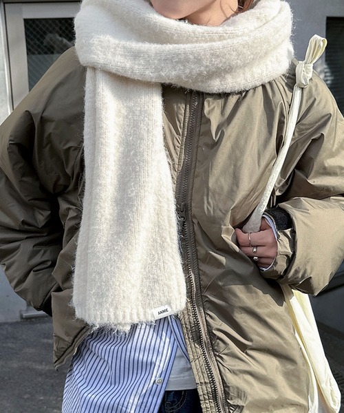 ANME マフラー ストール 「新色追加」ウール混モヘアライクロング