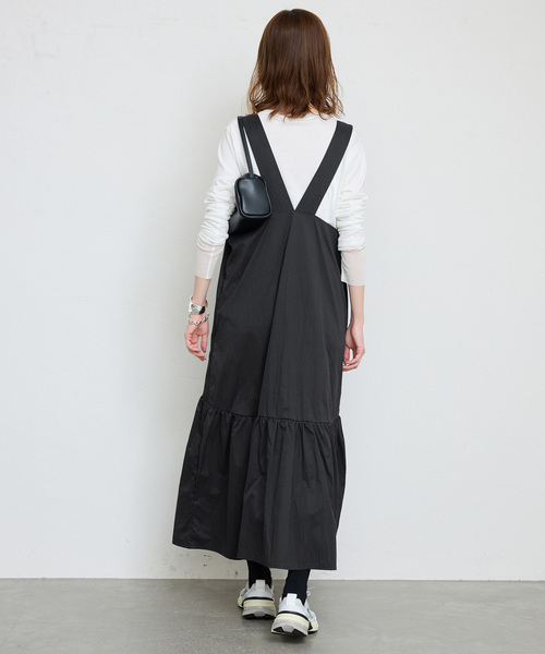 ワンピース Vネック ギャザージャンスカ レディース : 86605970  