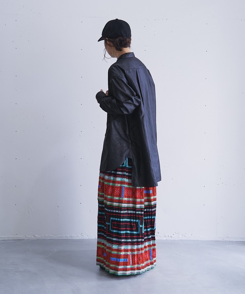 oll（ファッション） ブラウス シャツ Leather like shirt
