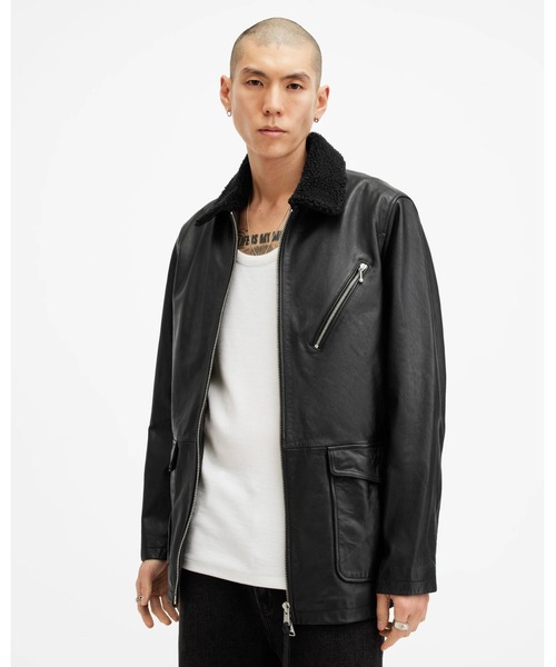 ALLSAINTS コート ジャケット MORIARTY ZIP UP FAUX FUR LINED