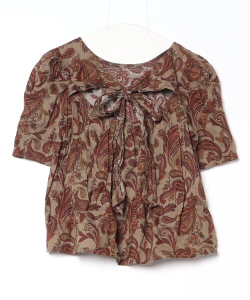 [B:MING by BEAMS] короткий рукав блуза SMALL Brown женский 
