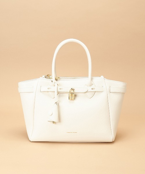 【半額以下】新品・美品　Samantha Thavasa ハンドバック　ホワイト Samantha Thavasa ハンドバッグ ベルトデザイン サマンサアゼル