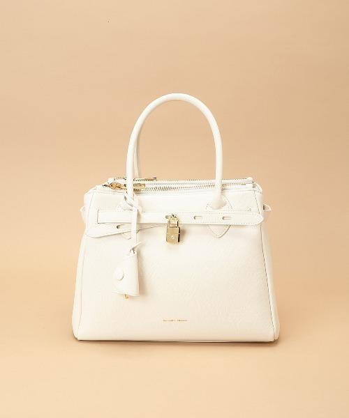 【半額以下】新品・美品　Samantha Thavasa ハンドバック　ホワイト Samantha Thavasa ハンドバッグ ベルトデザイン サマンサアゼル