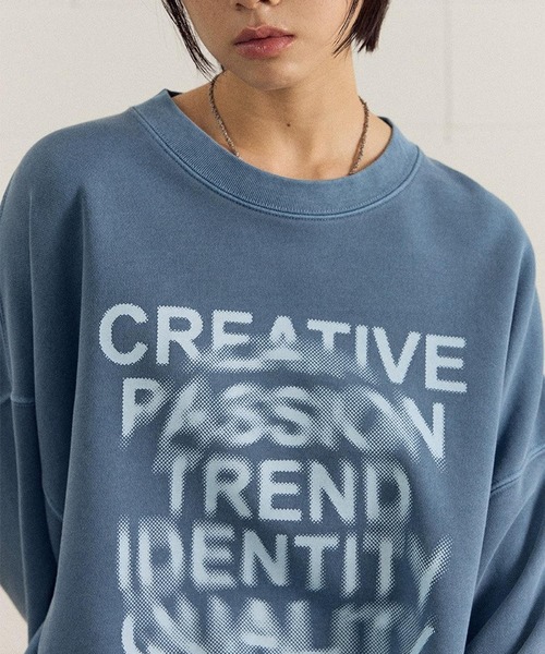トレーナー スウェット 「UNISEX」Filluminte／サークルBLUR プルオーバー（ウラケ） レディース メンズ ALAND トレーナー スウェット 「UNISEX」Filluminte／サークル