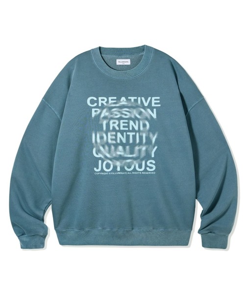 トレーナー スウェット 「UNISEX」Filluminte／サークルBLUR プルオーバー（ウラケ） レディース メンズ ALAND トレーナー スウェット 「UNISEX」Filluminte／サークル
