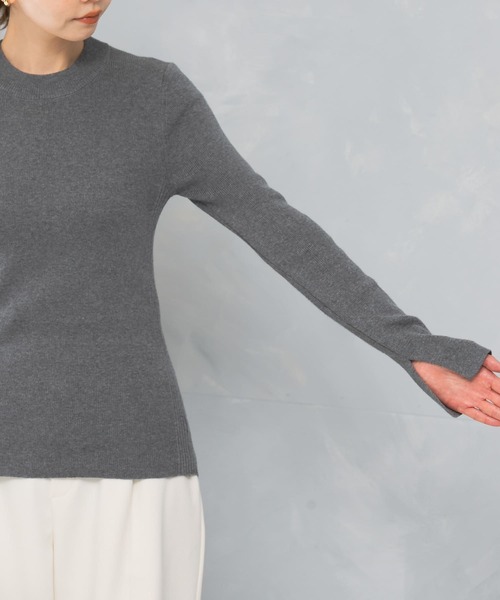 P135 L レオナール ハイネック シルク混 ニット ブラック レディース シルク混ハイネックカットソー | Leilian (Women)/レリアン | 三越