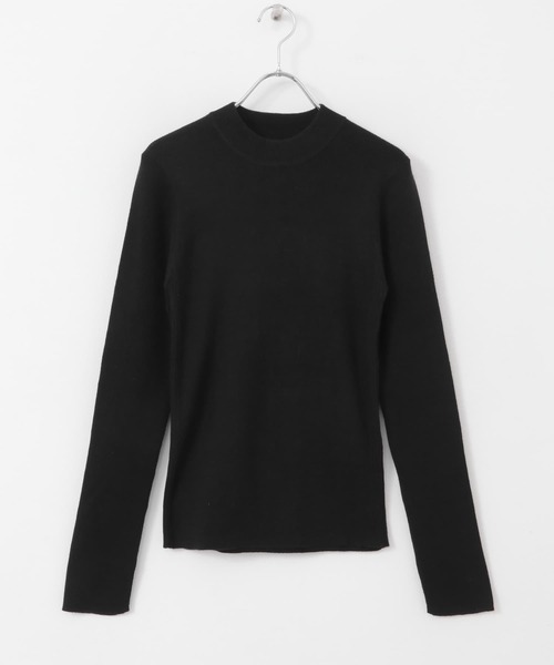 P135 L レオナール ハイネック シルク混 ニット ブラック レディース シルク混ハイネックカットソー | Leilian (Women)/レリアン | 三越