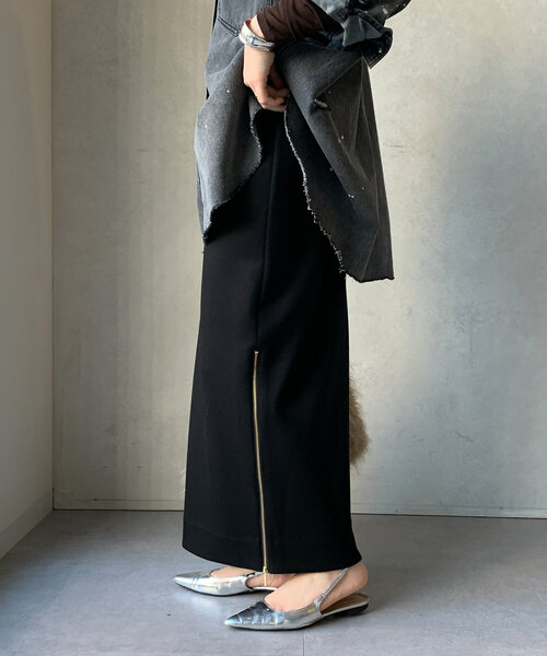DouDou スカート サイドジップタイトスカート : ZOZOTOWN Yahoo