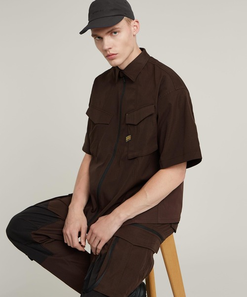G-STAR RAW シャツ Modular Relaxed Shirt/レイヤリングデザイン撥水