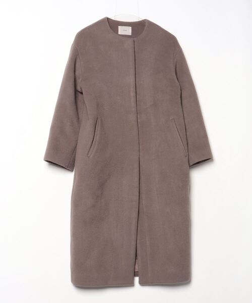 にこ！IENA ノーカラーコート ダークグレー IENA（イエナ） ノーカラーコート 38 グレー レディース : ZOZOTOWN