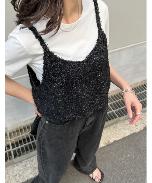 Re:EDIT（リエディ） キャミソール 「2025SS COLLECTION」リボンヤーン