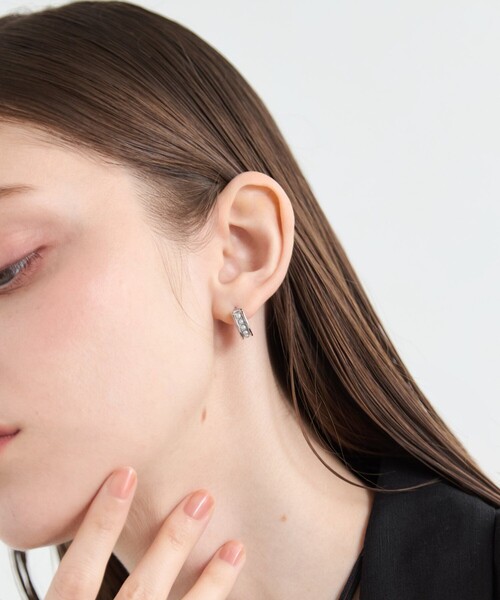 送料無料◆2025新品  ete ピアス 「ブラン」 パール フープピアス レディース アクセサリー