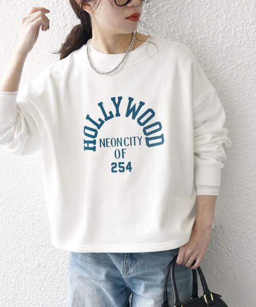 SHIPS - SHIPS any    THE KNiTS   ロゴスウェット セール】 【SHIPS any別注】THE KNiTS: ロゴ スウェット 25SS
