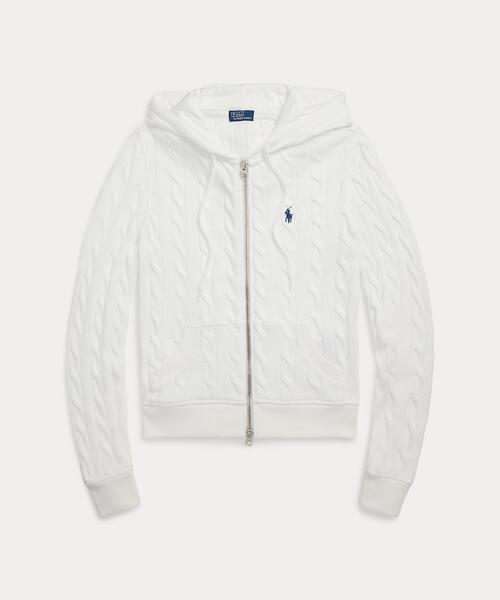 POLO RALPH LAUREN パーカー ケーブルニット コットン