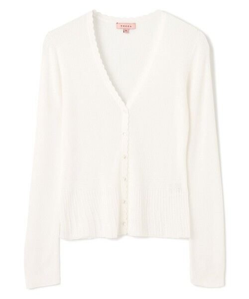 カーディガン EYELET AJISAI CARDIGAN カーディガン レディースの画像