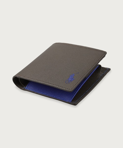 ム*ク様 【新品未使用✨牛革/ネイビー】ポロラルフローレン　二つ折り財布　人気 POLO RALPH LAUREN（ポロ・ラルフローレン） ラルフローレン 二つ折り