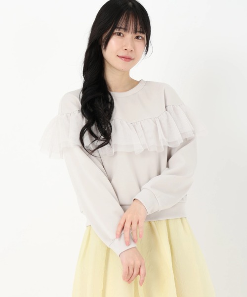 tシャツ クリスプジャージフリルフレンチプルオーバー レディース クリスプジャージフリルフレンチプルオーバー｜フォーワンセブン