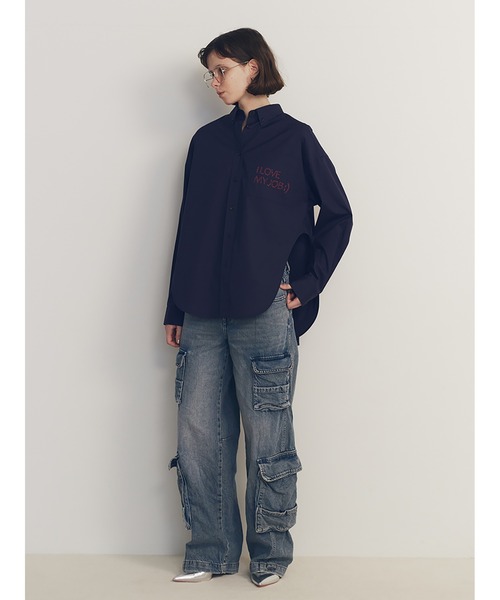 SORIN（ソリン） ブラウス シャツ I LOVE MY JOB Print Oversize Shirt