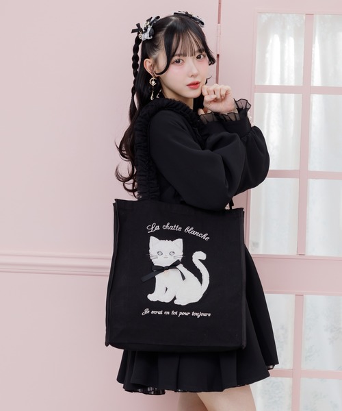 ROJITA トートバッグ Ribbon Cat レディース : ZOZOTOWN Yahoo