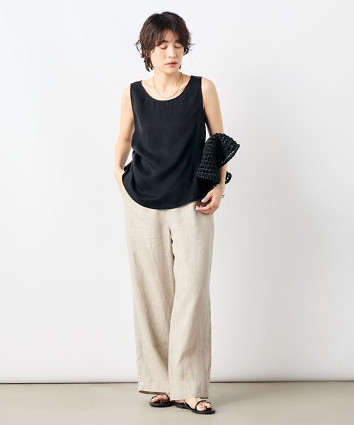 ブラウス シャツ 「セットアップ対応」フィブリルサテン2WAYノースリーブブラウス レディース NOLLEY'S ブラウス シャツ 「セットアップ対応」フィブリル
