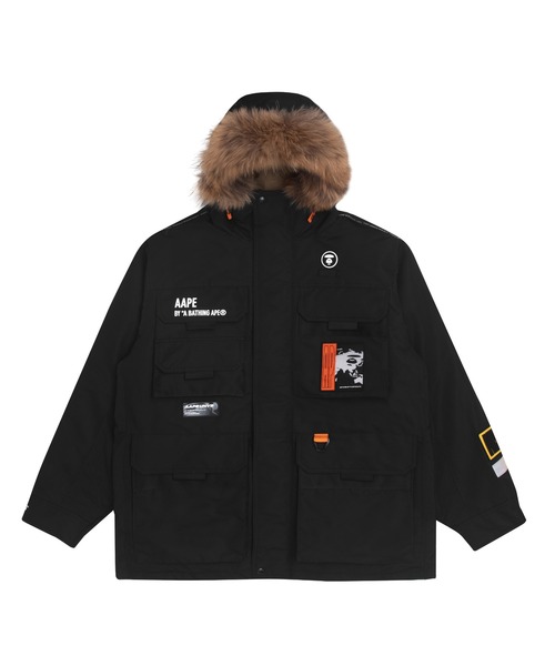 AAPE BY A BATHING APE 「AAPE APE」 ダウンジャケット SMALL ブラック