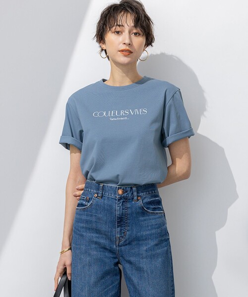【洗える】ボタニカル カラー Tシャツ 23区 tシャツ 「洗える」ボタニカル カラー Tシャツ レディース
