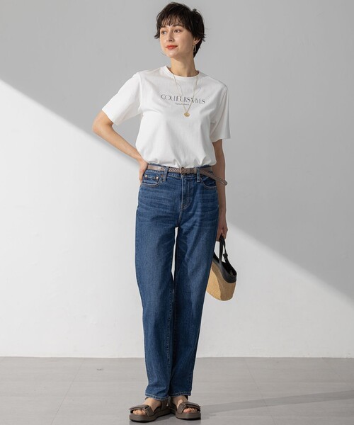 23区 tシャツ 「洗える」ボタニカル カラー Tシャツ レディース